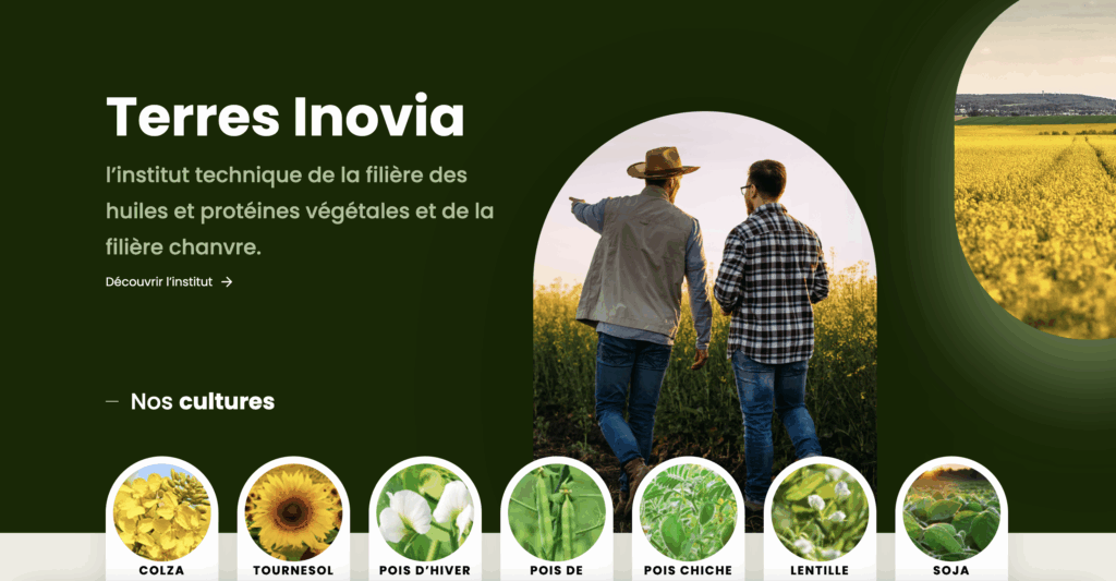 site internet agricole moderne logo terres inovia