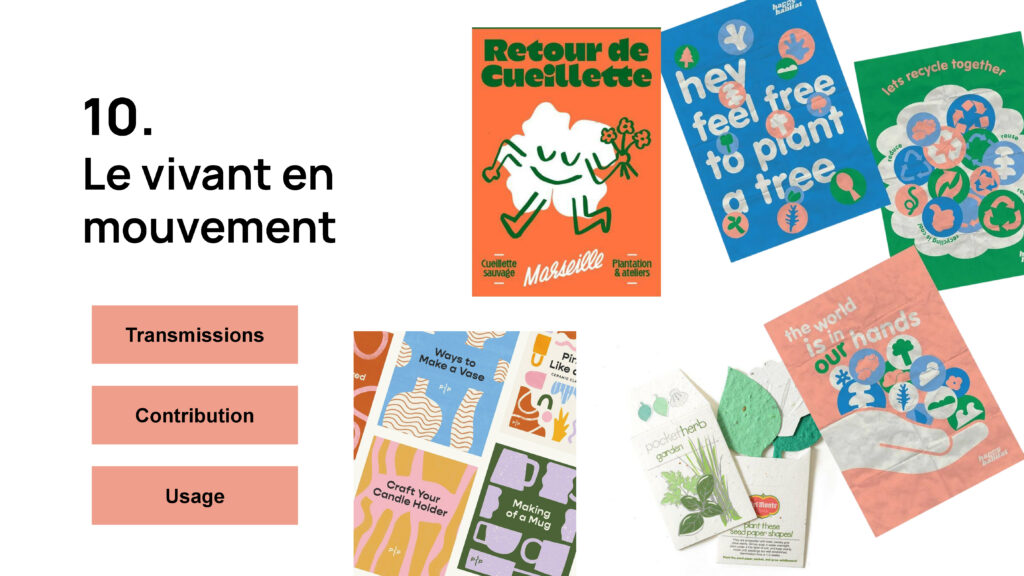 Design évolutif et vivant illustrant la notion de temps long dans les marques écologiques