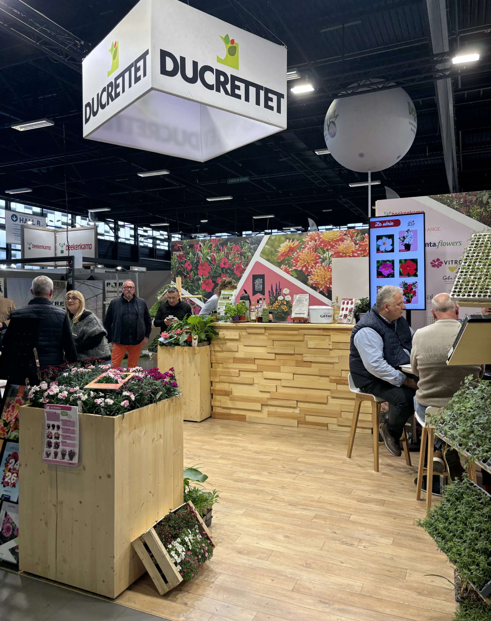 stand ducrettet fleurs communication visuelle