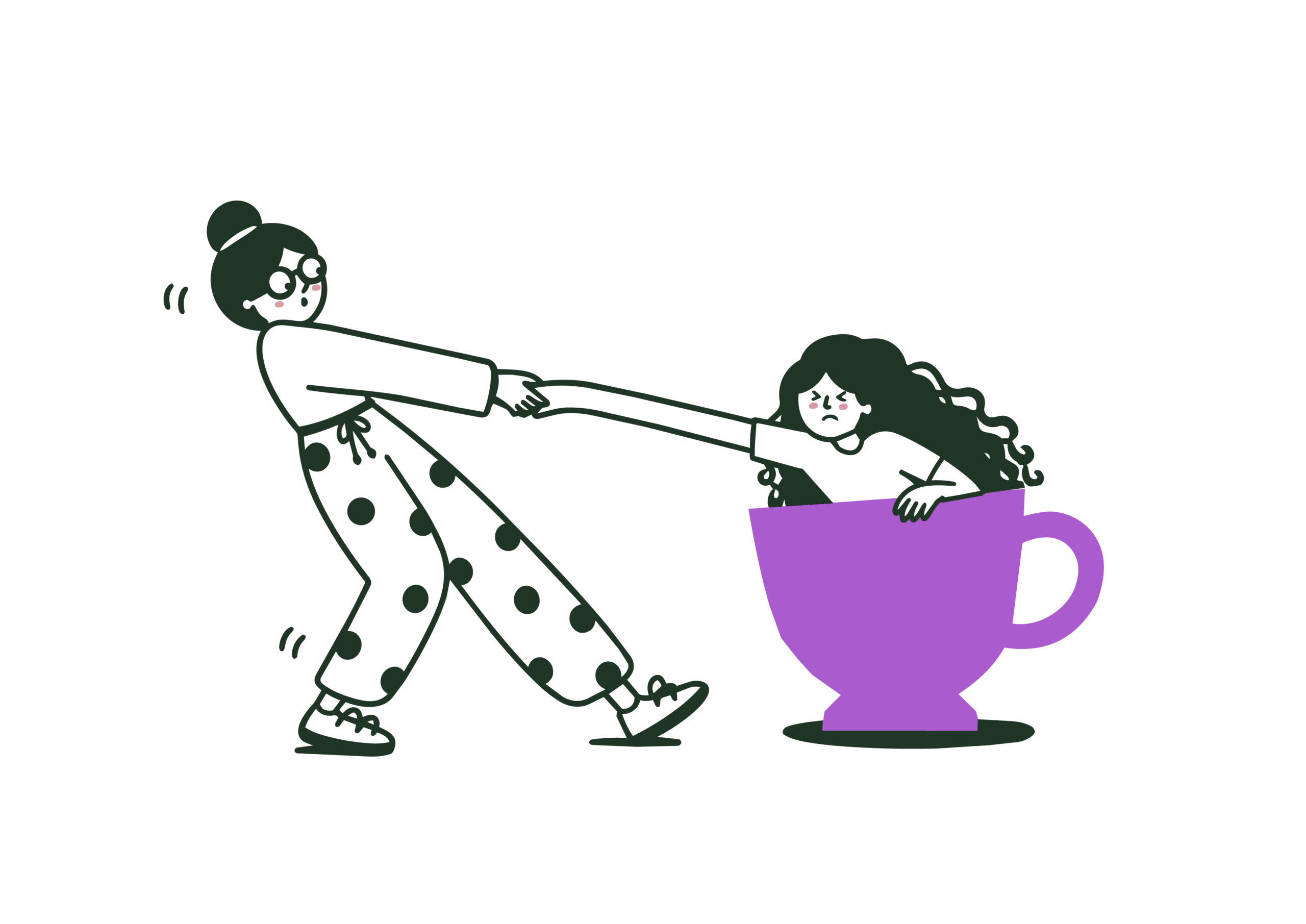 tasse personnage illustration nature