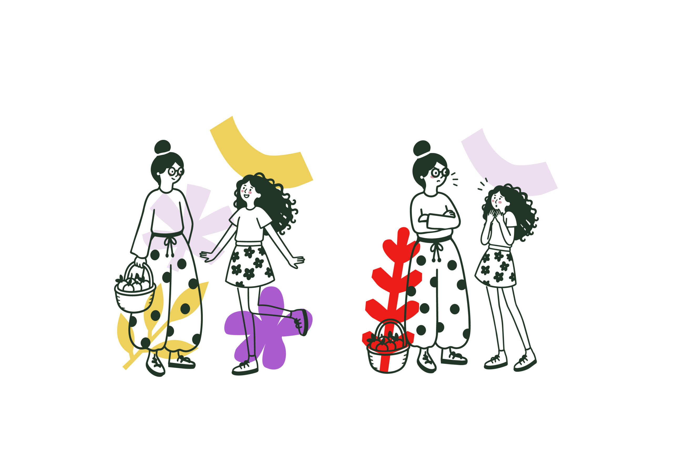 duo de personnage illustration